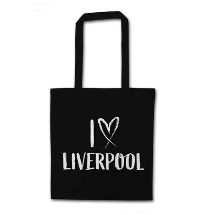 I love Liverpool black tote bag