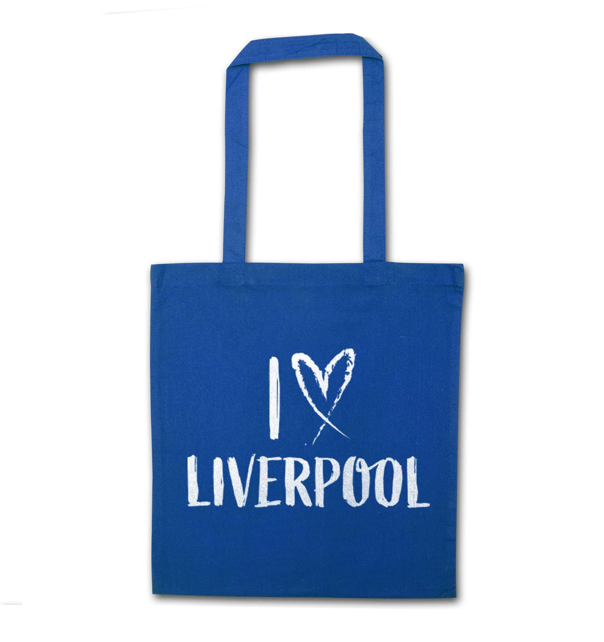 I love Liverpool blue tote bag