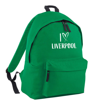 I love Liverpool green adults backpack