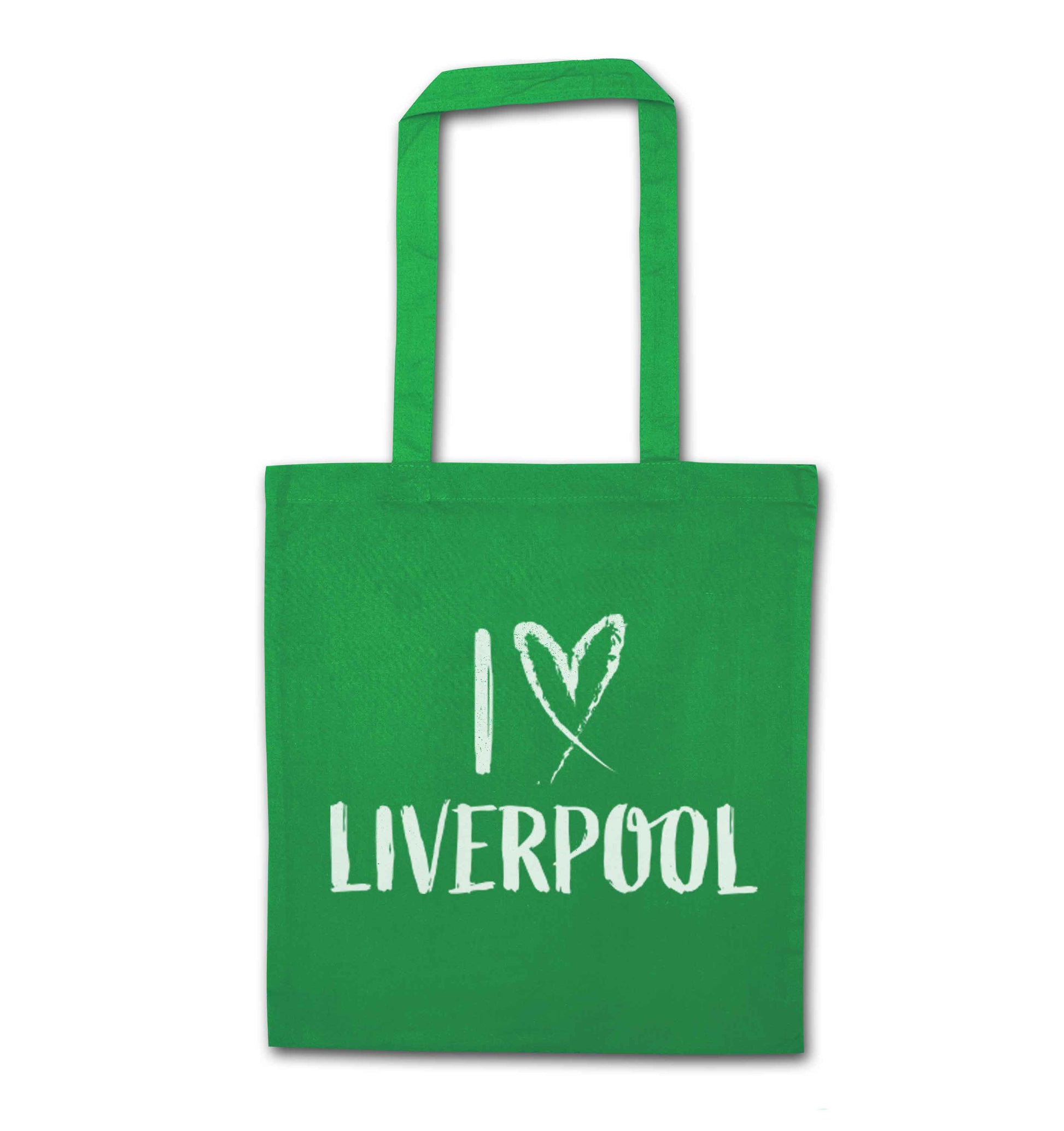 I love Liverpool green tote bag