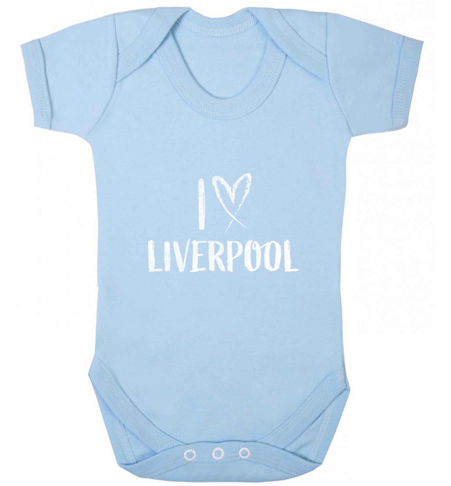 I love Liverpool baby vest pale blue 18-24 months