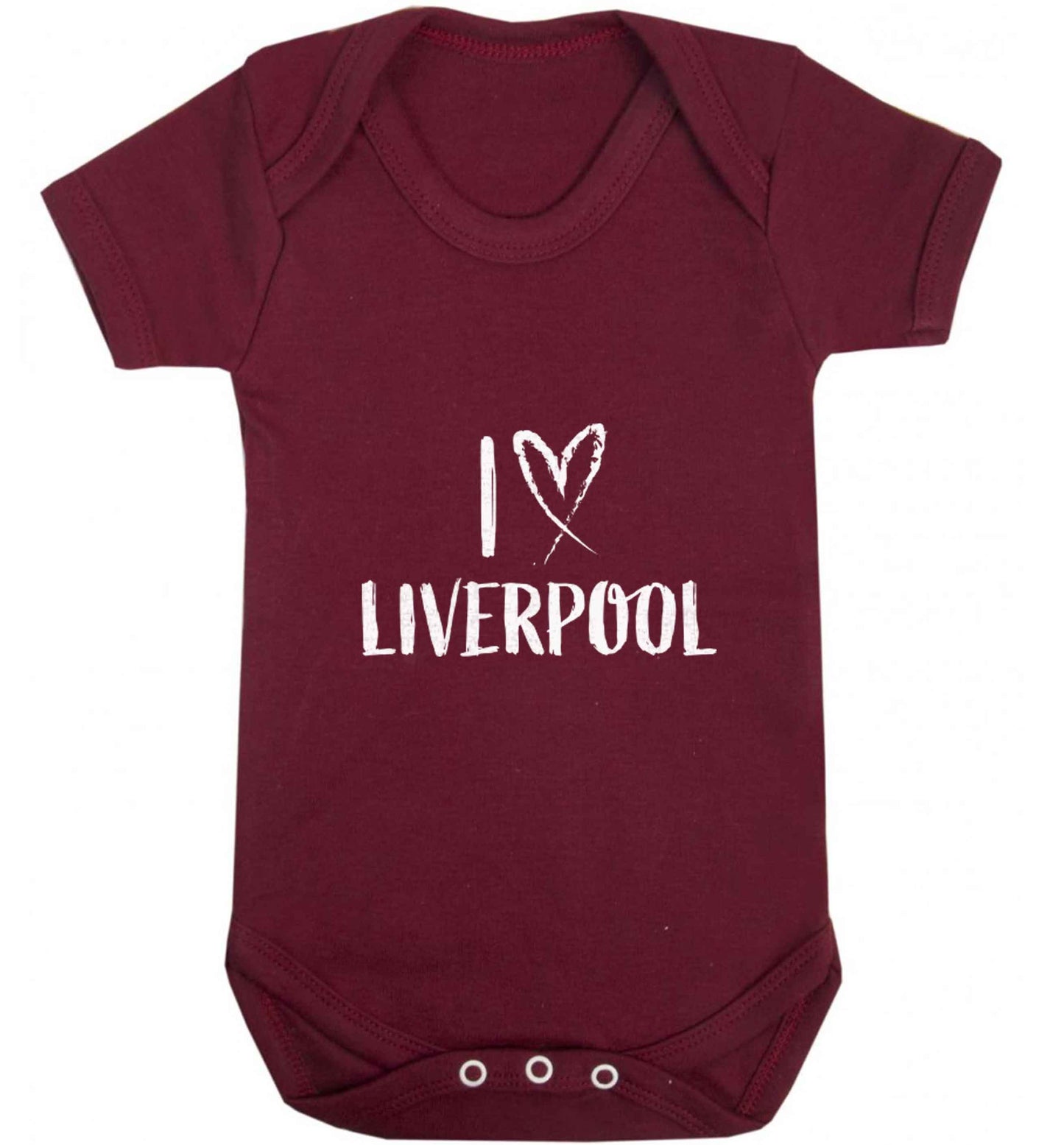 I love Liverpool baby vest maroon 18-24 months