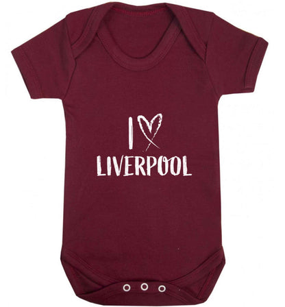 I love Liverpool baby vest maroon 18-24 months
