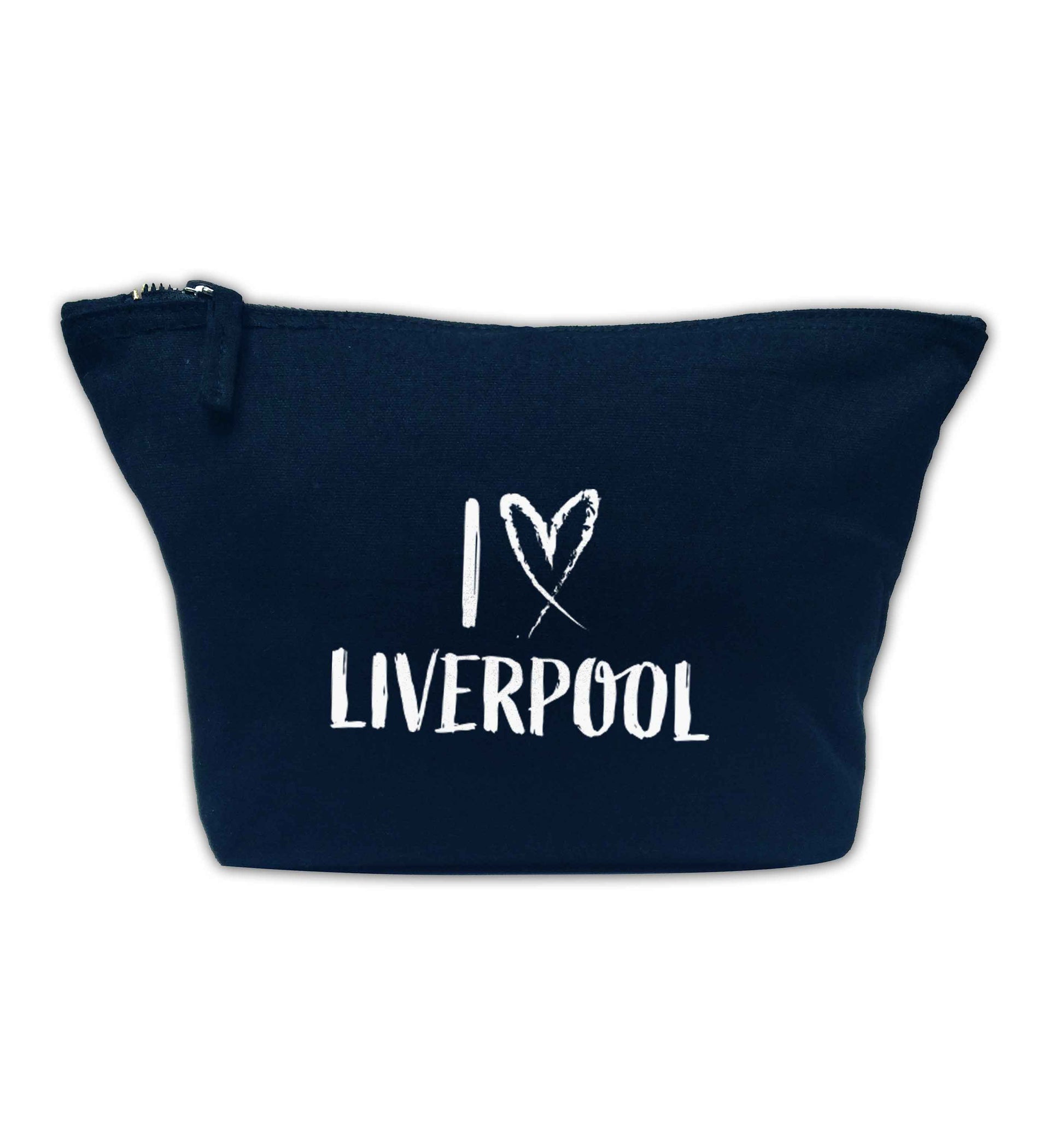 I love Liverpool navy makeup bag