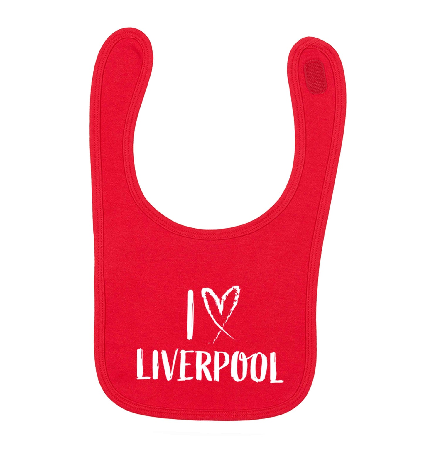 I love Liverpool red baby bib