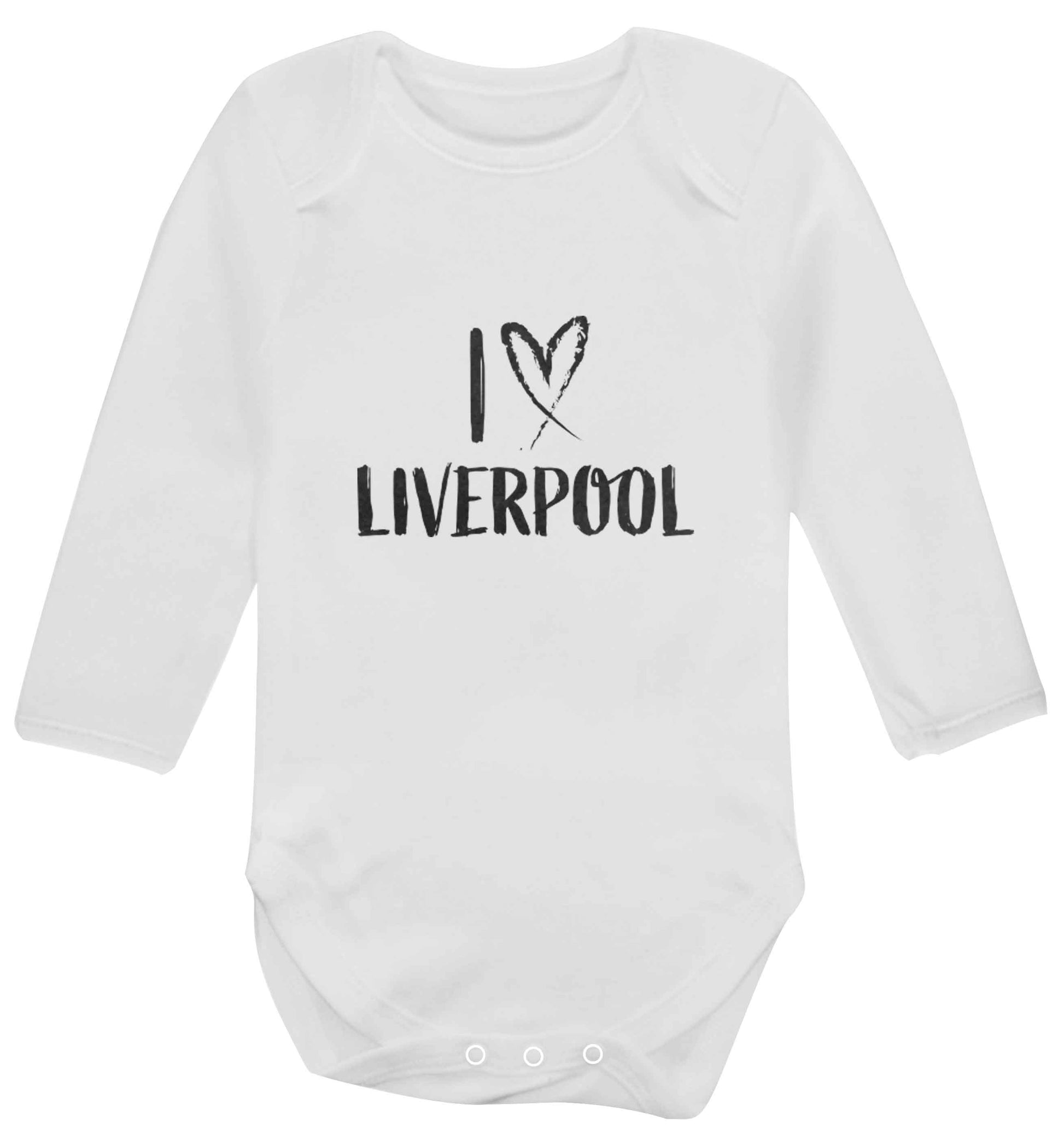 I love Liverpool baby vest long sleeved white 6-12 months