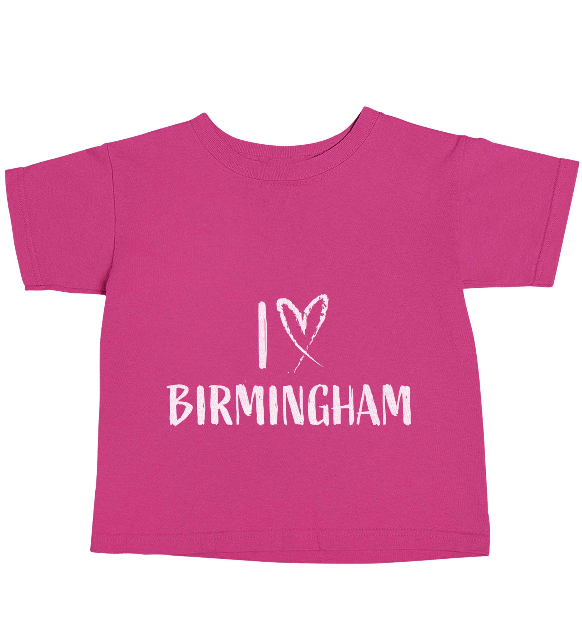 I love Birmingham pink baby toddler Tshirt 2 Years