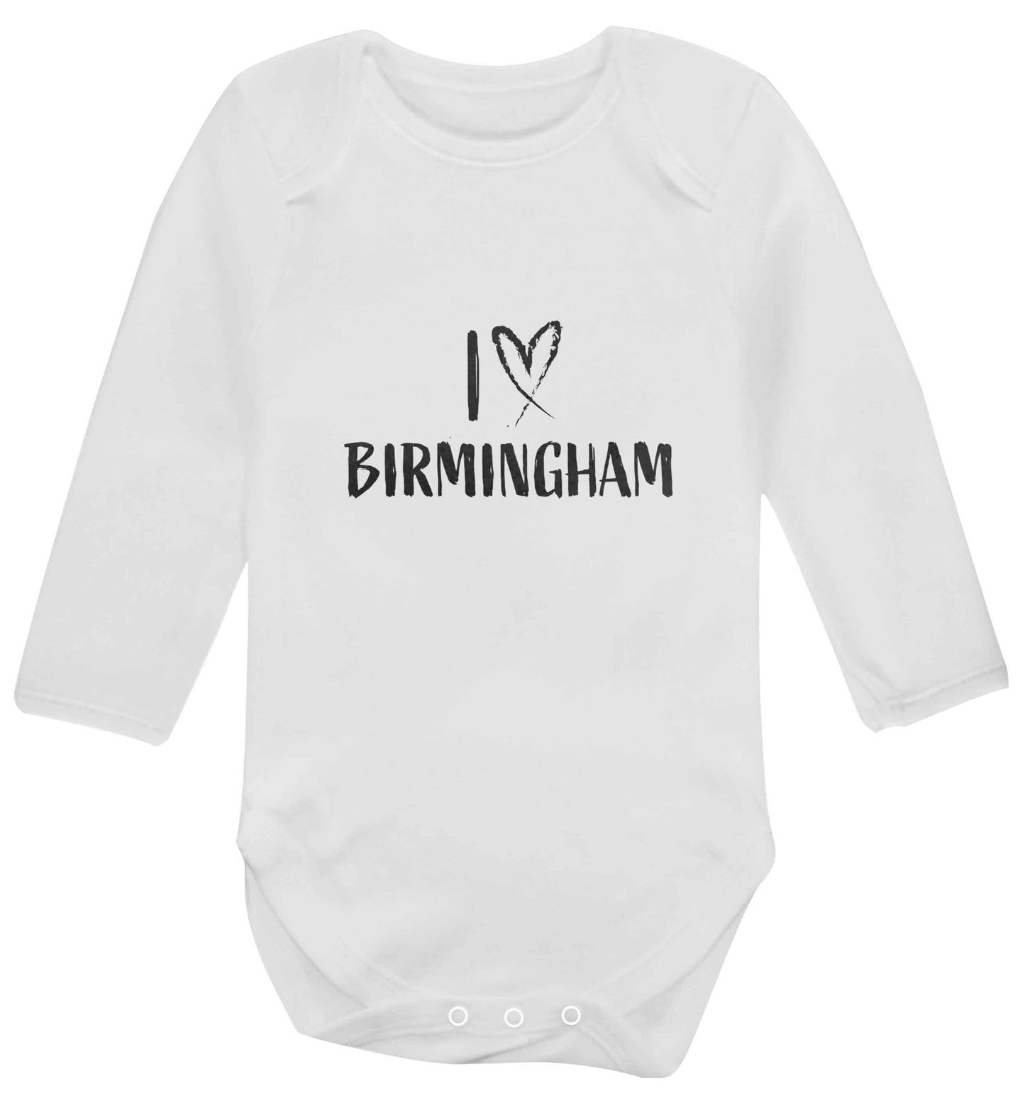 I love Birmingham baby vest long sleeved white 6-12 months