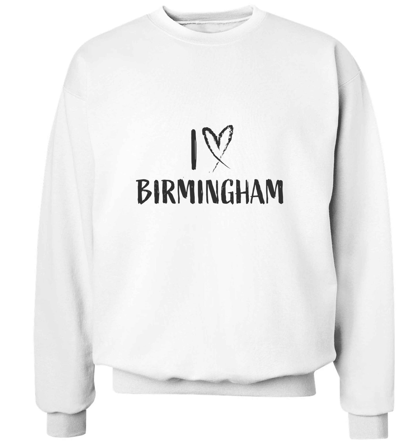 I love Birmingham adult's unisex white sweater 2XL