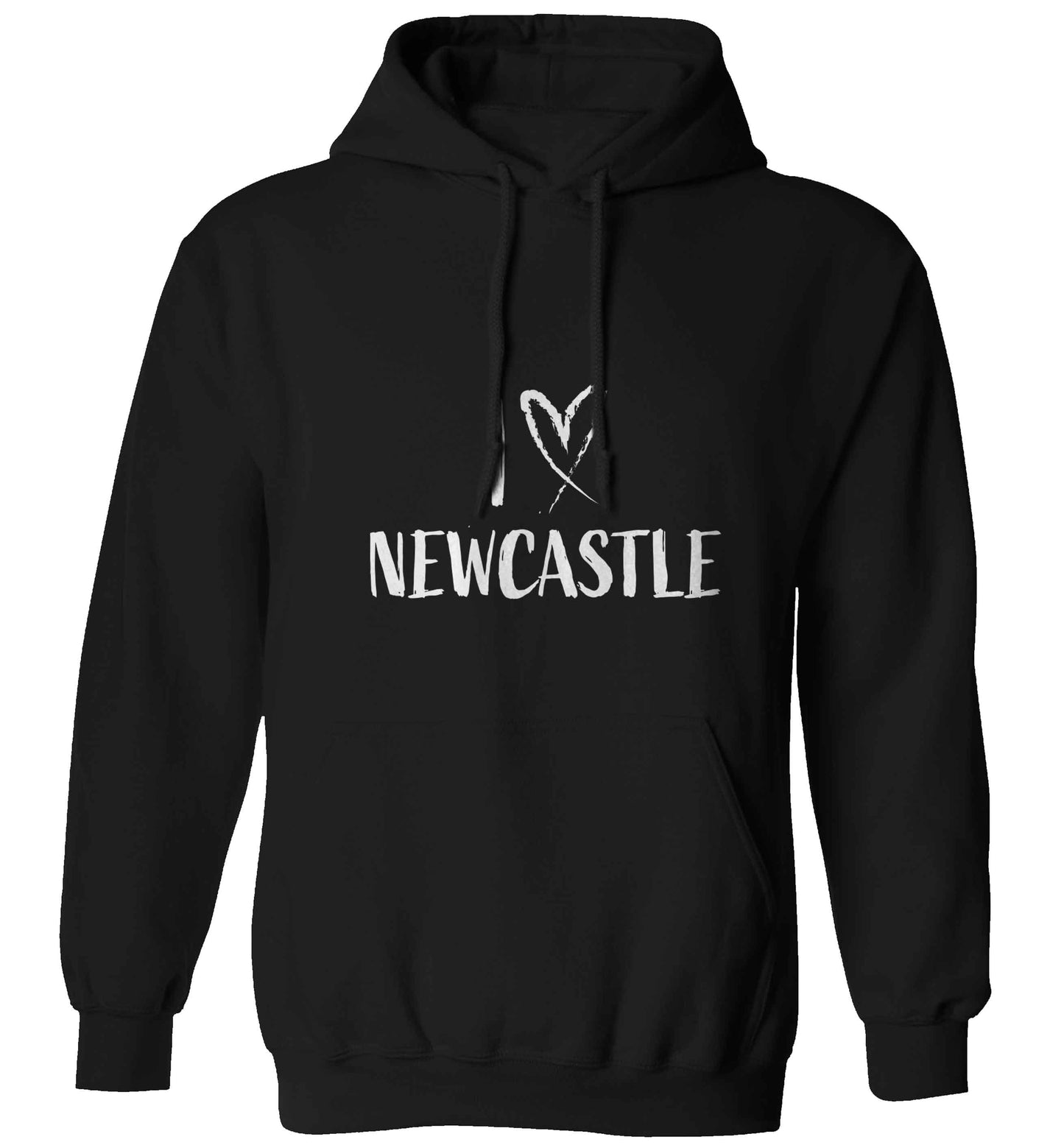 I love Newcastle adults unisex black hoodie 2XL