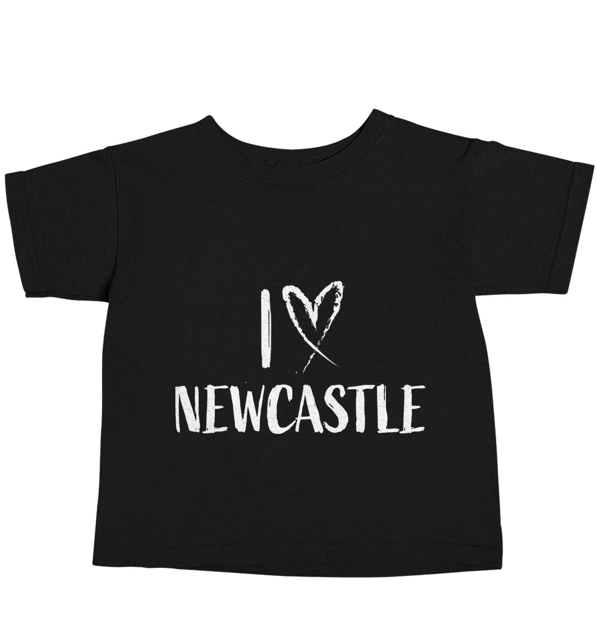 I love Newcastle Black baby toddler Tshirt 2 years