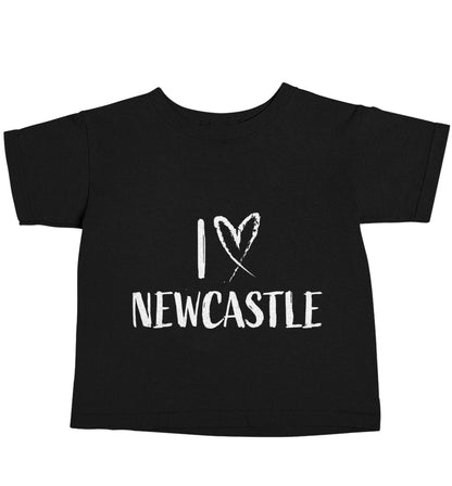 I love Newcastle Black baby toddler Tshirt 2 years