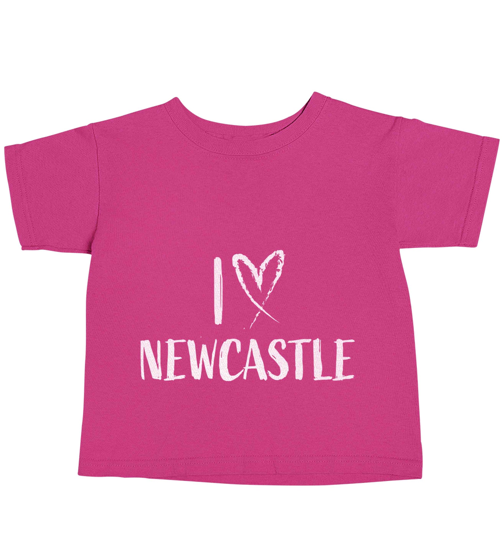 I love Newcastle pink baby toddler Tshirt 2 Years