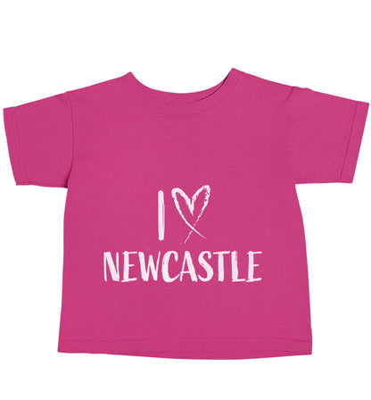 I love Newcastle pink baby toddler Tshirt 2 Years