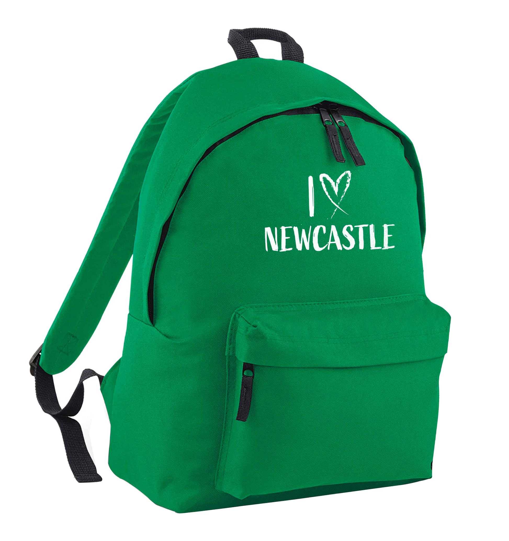 I love Newcastle green adults backpack