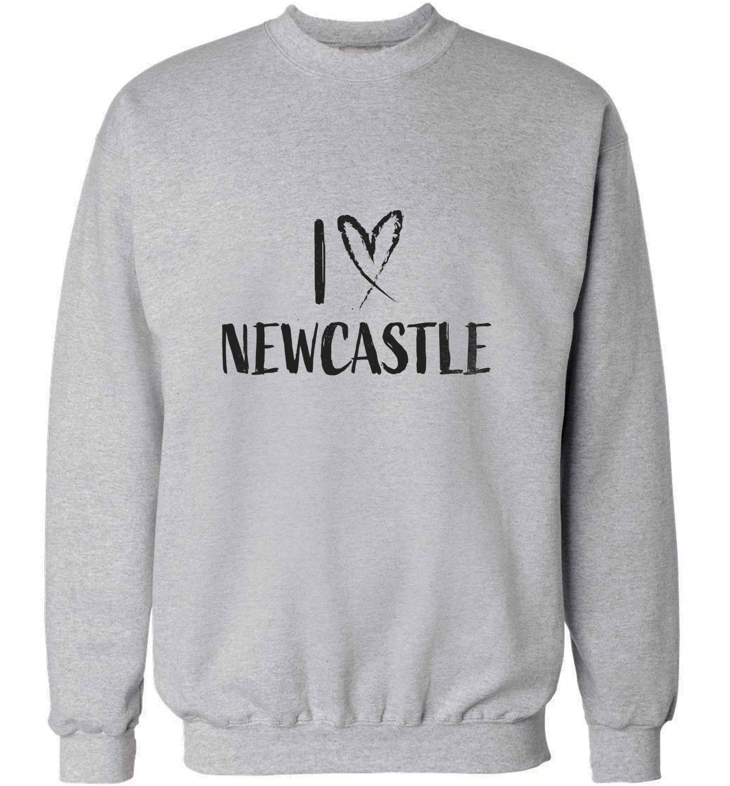 I love Newcastle adult's unisex grey sweater 2XL