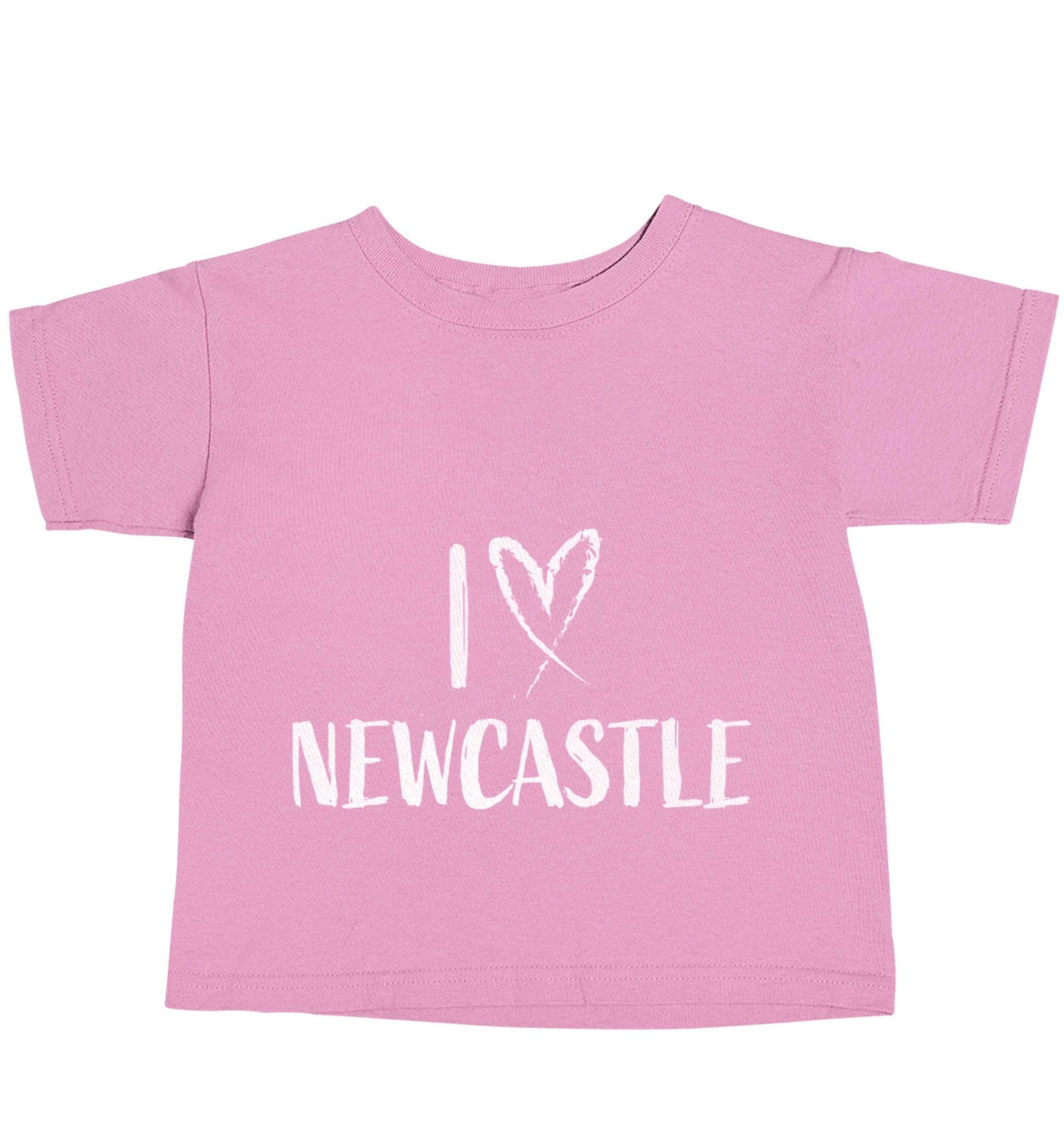 I love Newcastle light pink baby toddler Tshirt 2 Years