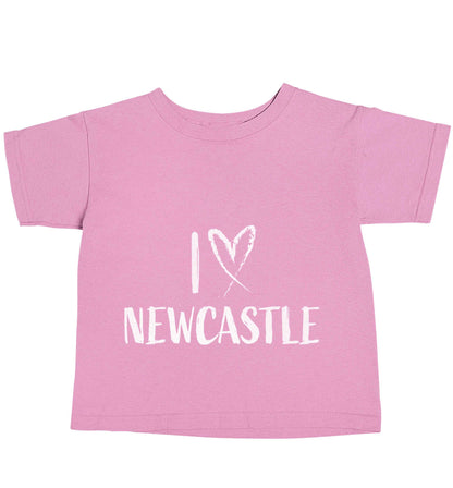 I love Newcastle light pink baby toddler Tshirt 2 Years