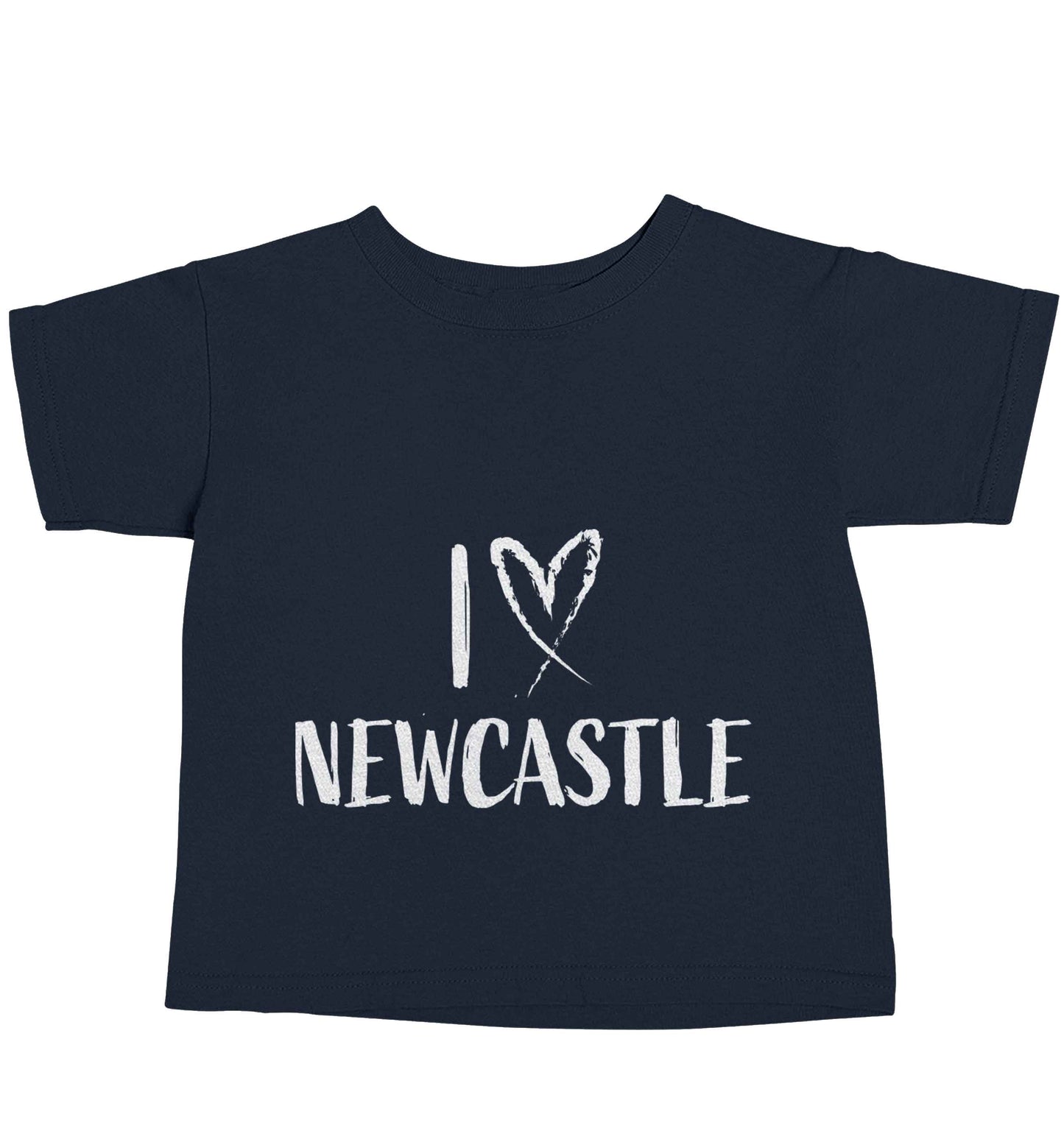 I love Newcastle navy baby toddler Tshirt 2 Years