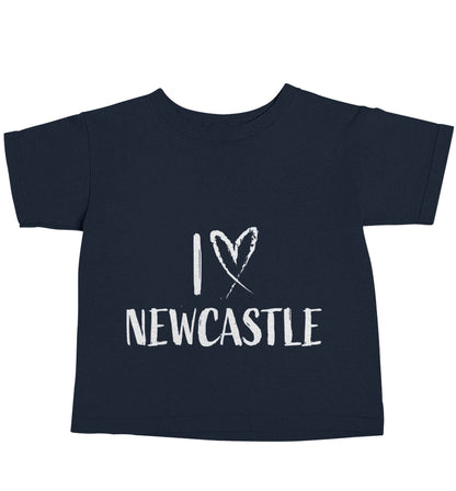 I love Newcastle navy baby toddler Tshirt 2 Years