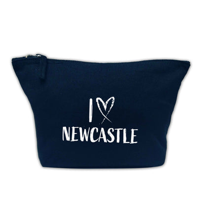 I love Newcastle navy makeup bag