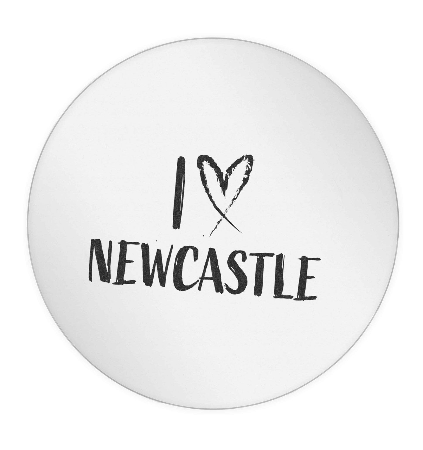 I love Newcastle 24 @ 45mm matt circle stickers