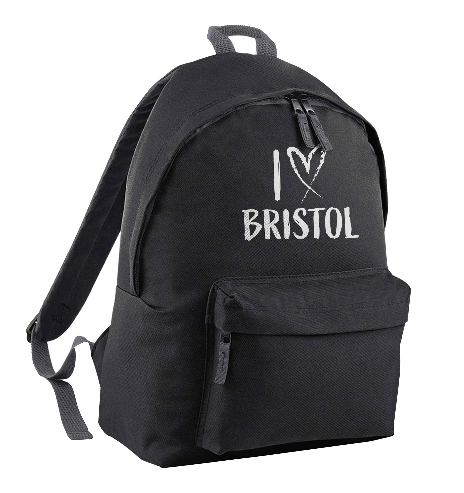 I love Bristol black adults backpack
