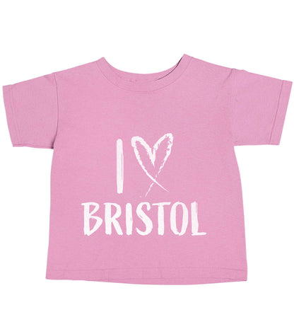 I love Bristol light pink baby toddler Tshirt 2 Years