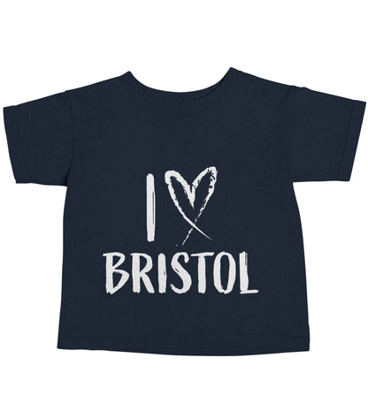 I love Bristol navy baby toddler Tshirt 2 Years