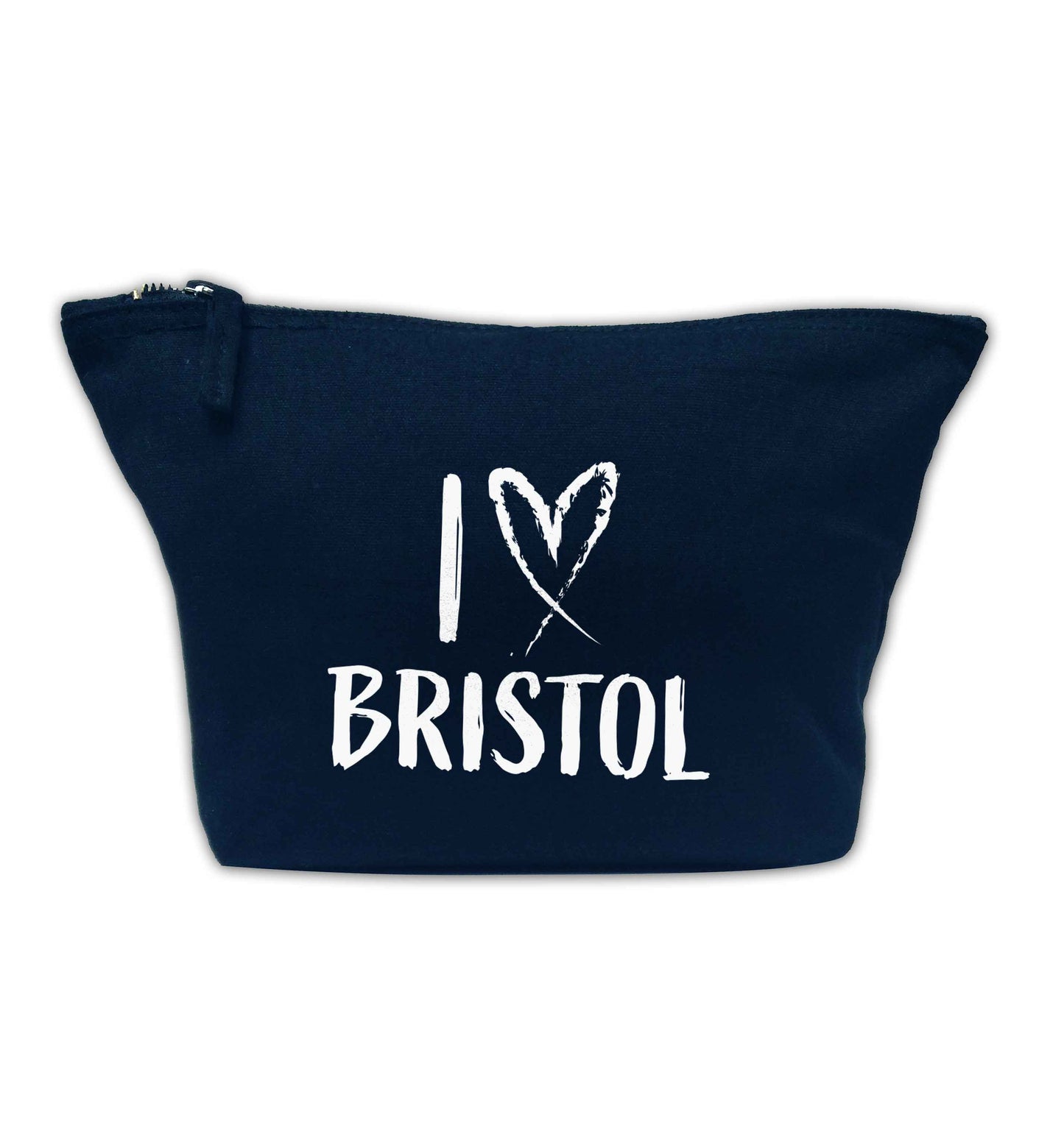 I love Bristol navy makeup bag