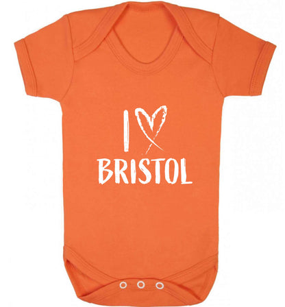 I love Bristol baby vest orange 18-24 months