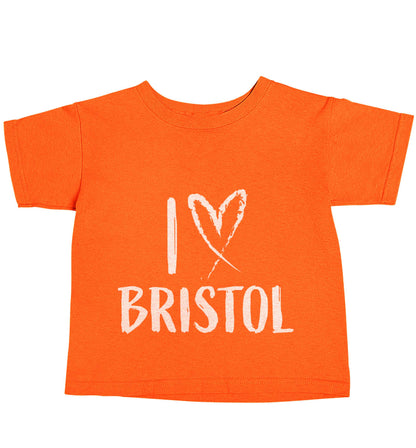 I love Bristol orange baby toddler Tshirt 2 Years