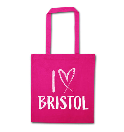 I love Bristol pink tote bag