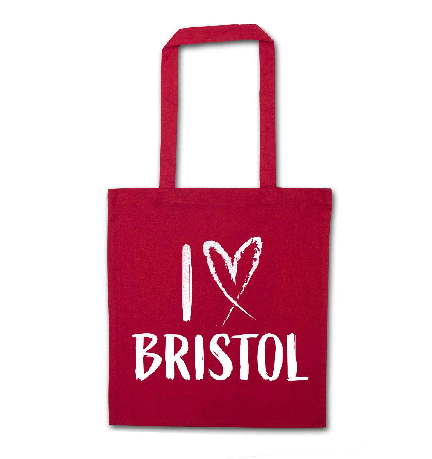 I love Bristol red tote bag