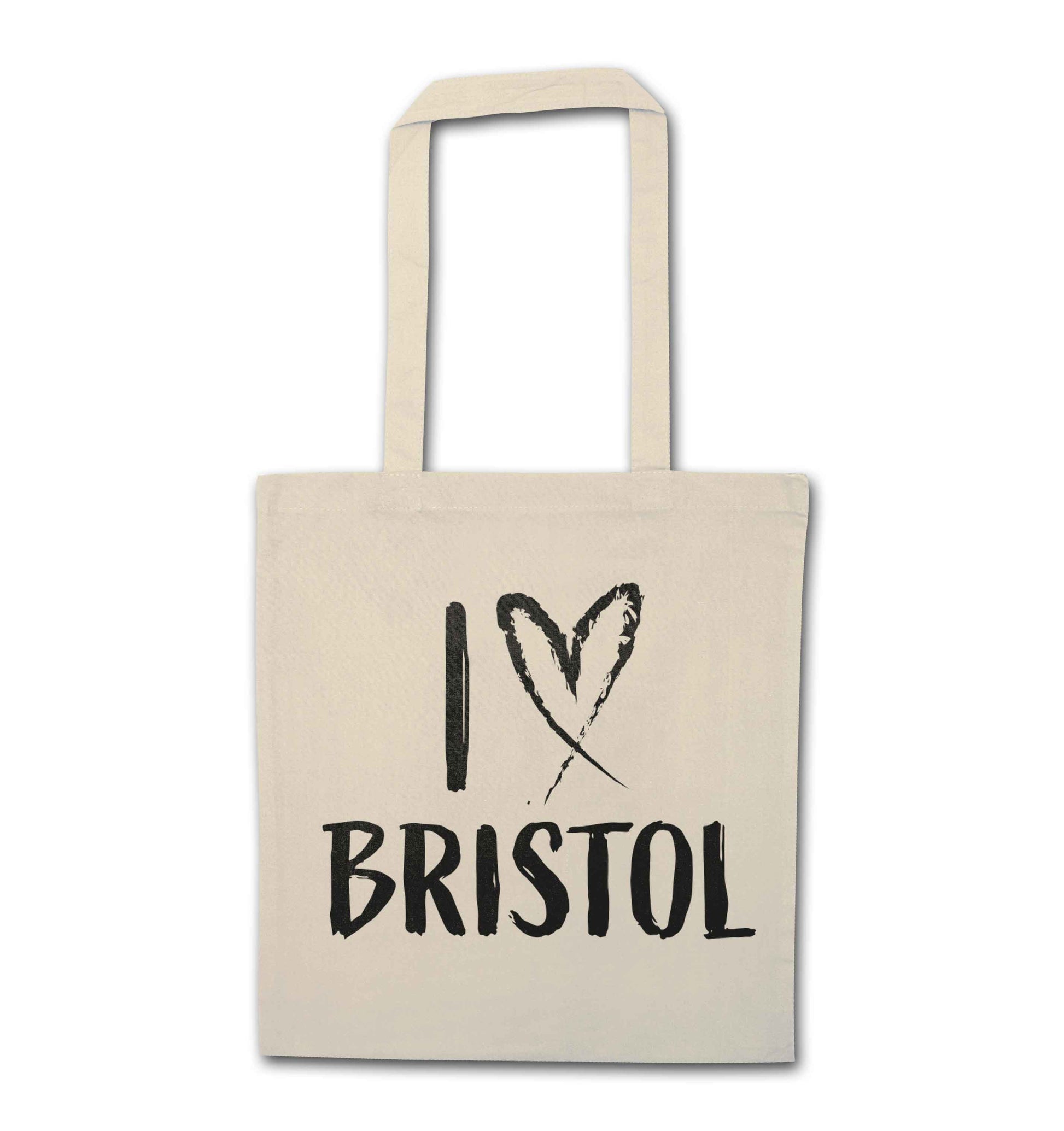 I love Bristol natural tote bag