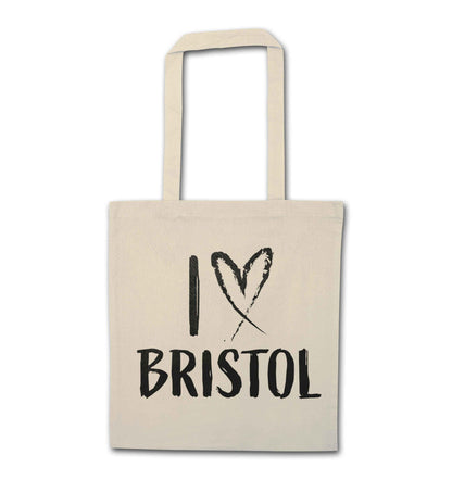 I love Bristol natural tote bag