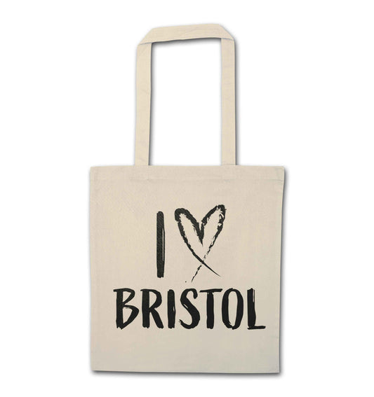 I love Bristol natural tote bag