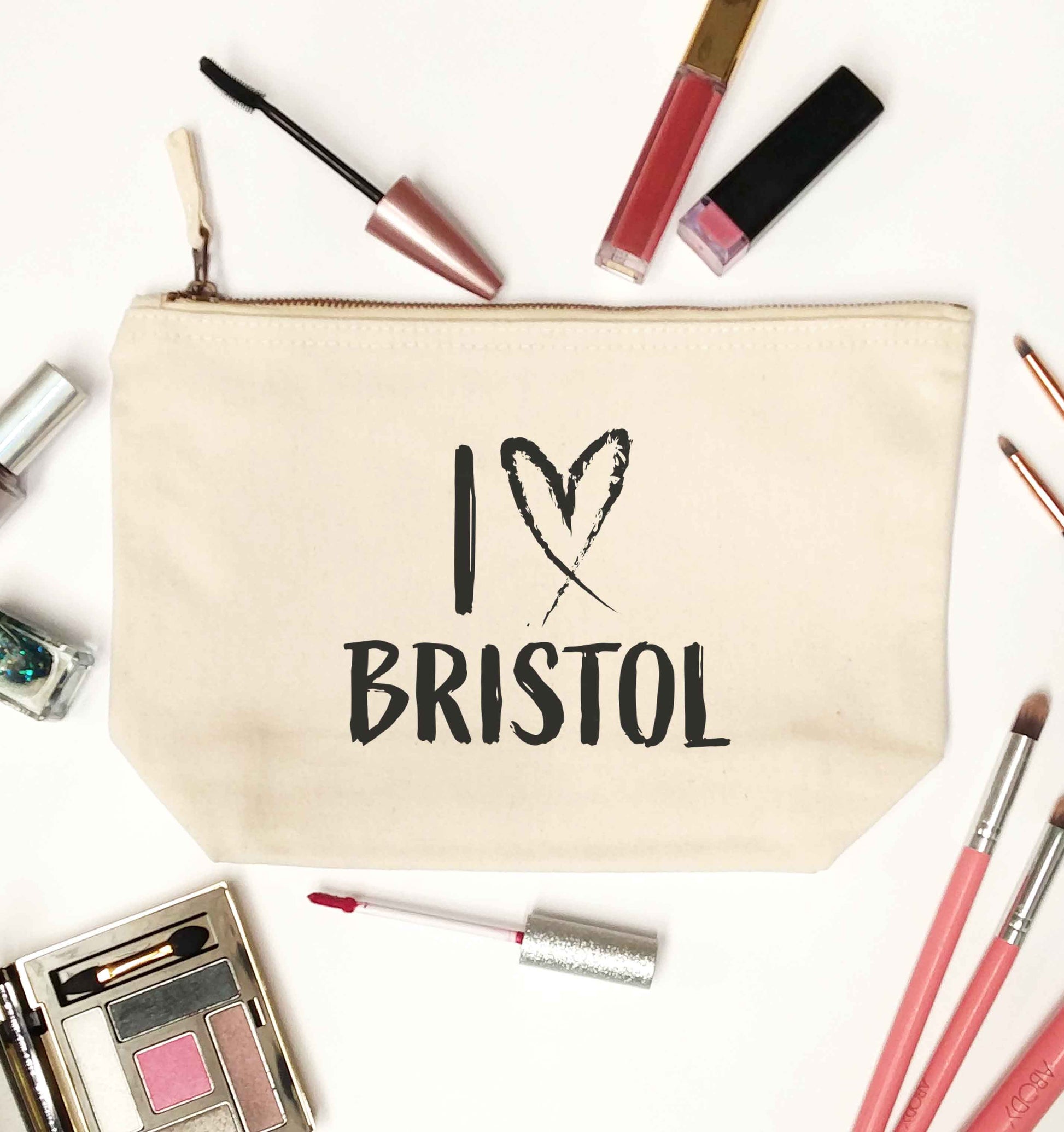 I love Bristol natural makeup bag