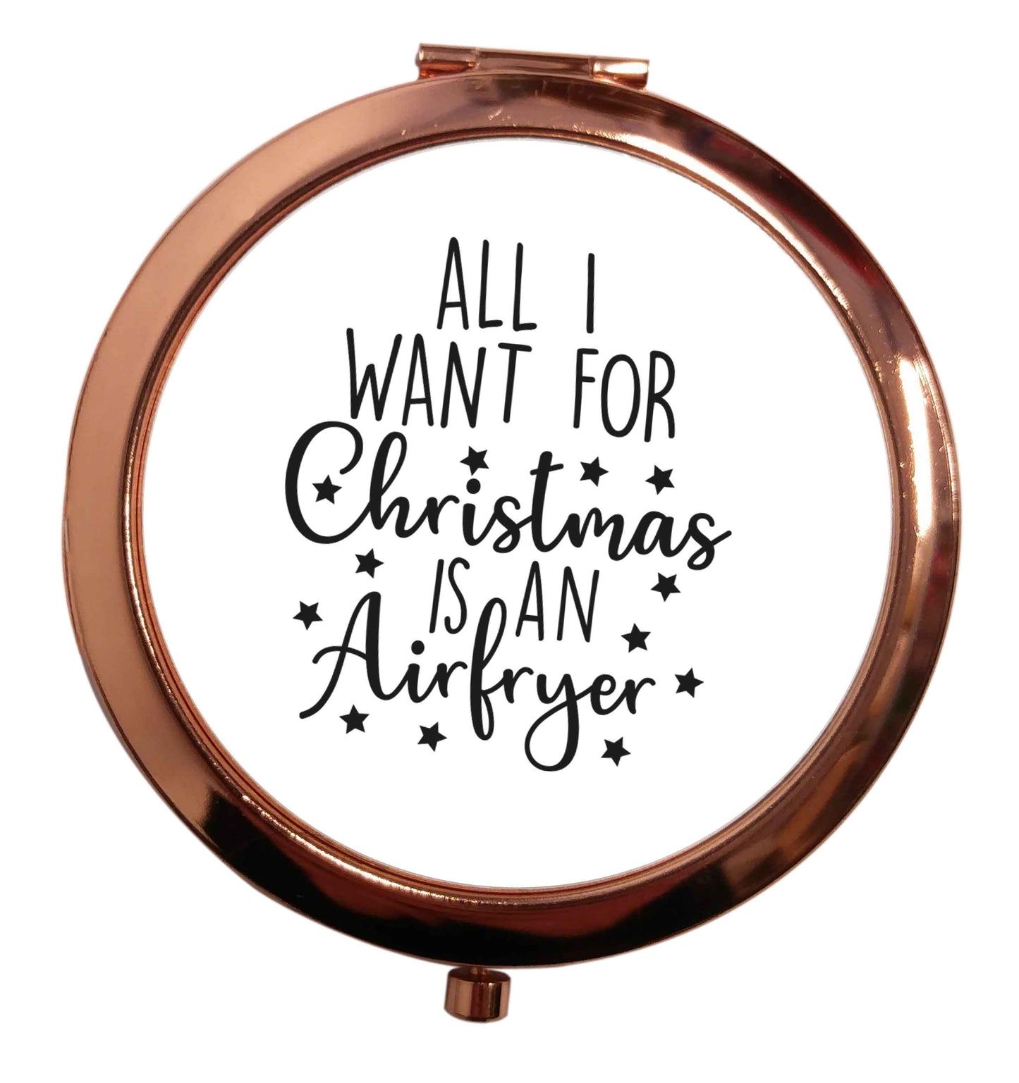 All I want for Christmas is an airfryerrose gold circle pocket mirror