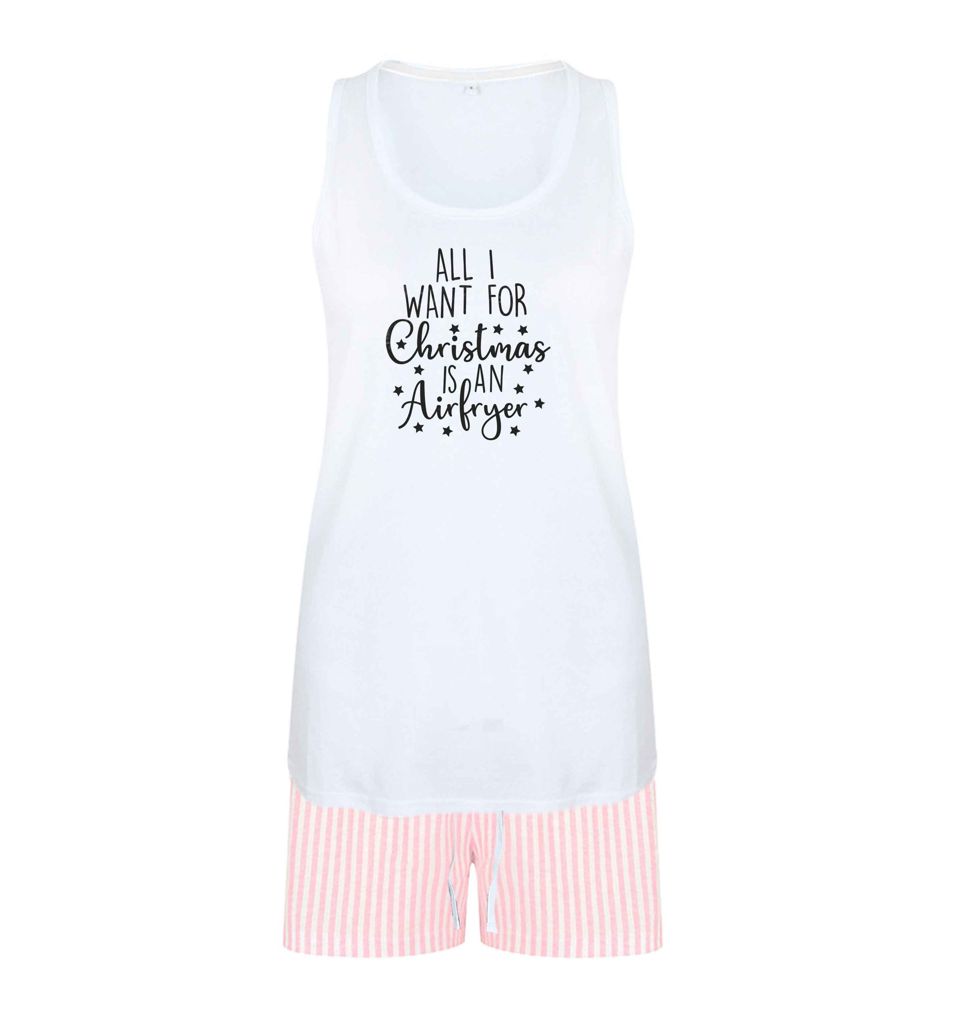 All I want for Christmas is an airfryersize XL women's pyjama shorts set in pink 