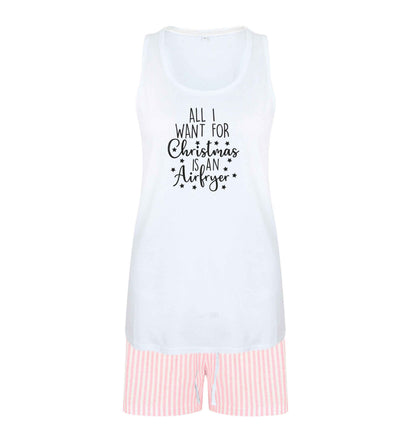All I want for Christmas is an airfryersize XL women's pyjama shorts set in pink 