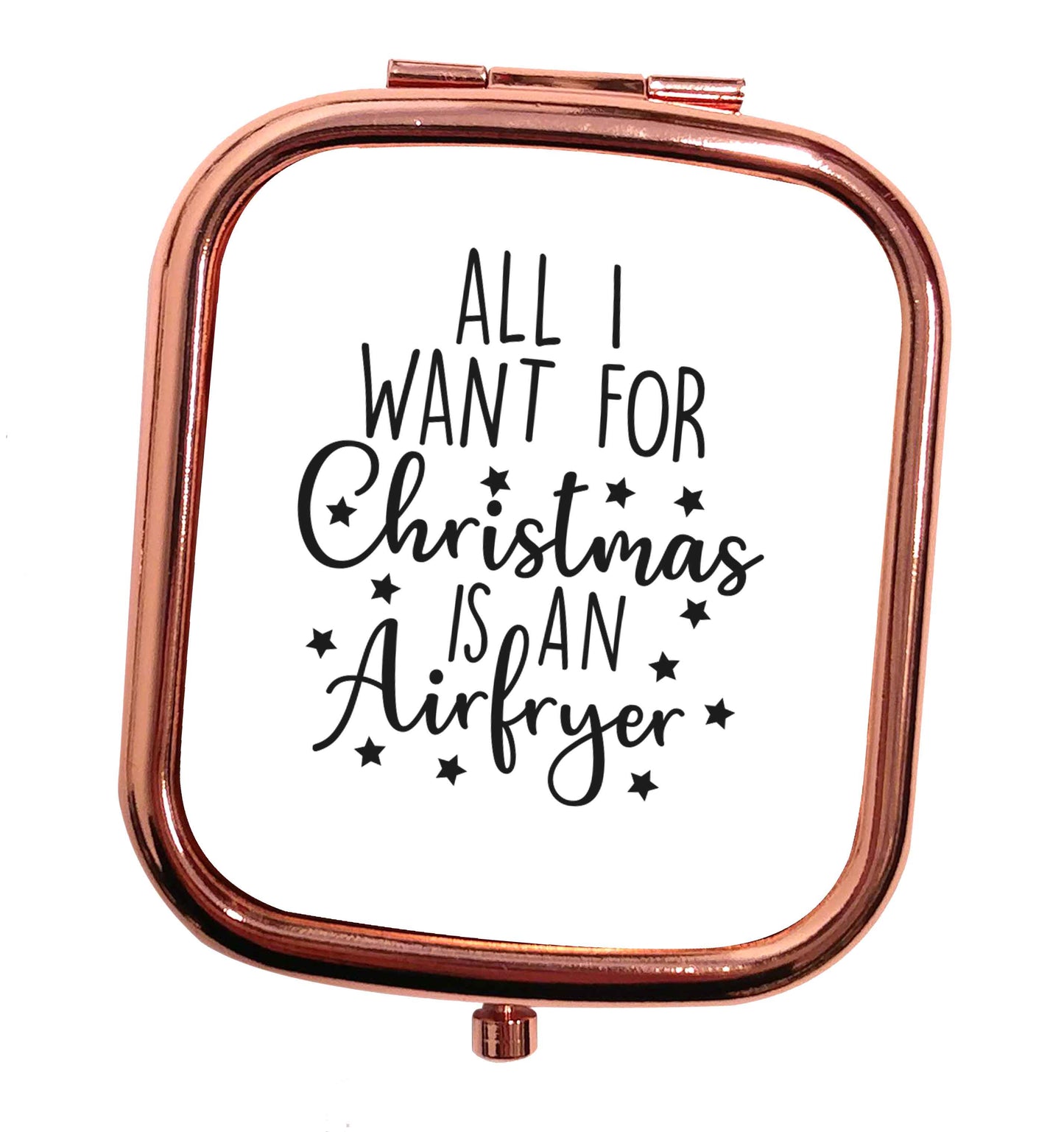 All I want for Christmas is an airfryerrose gold square pocket mirror