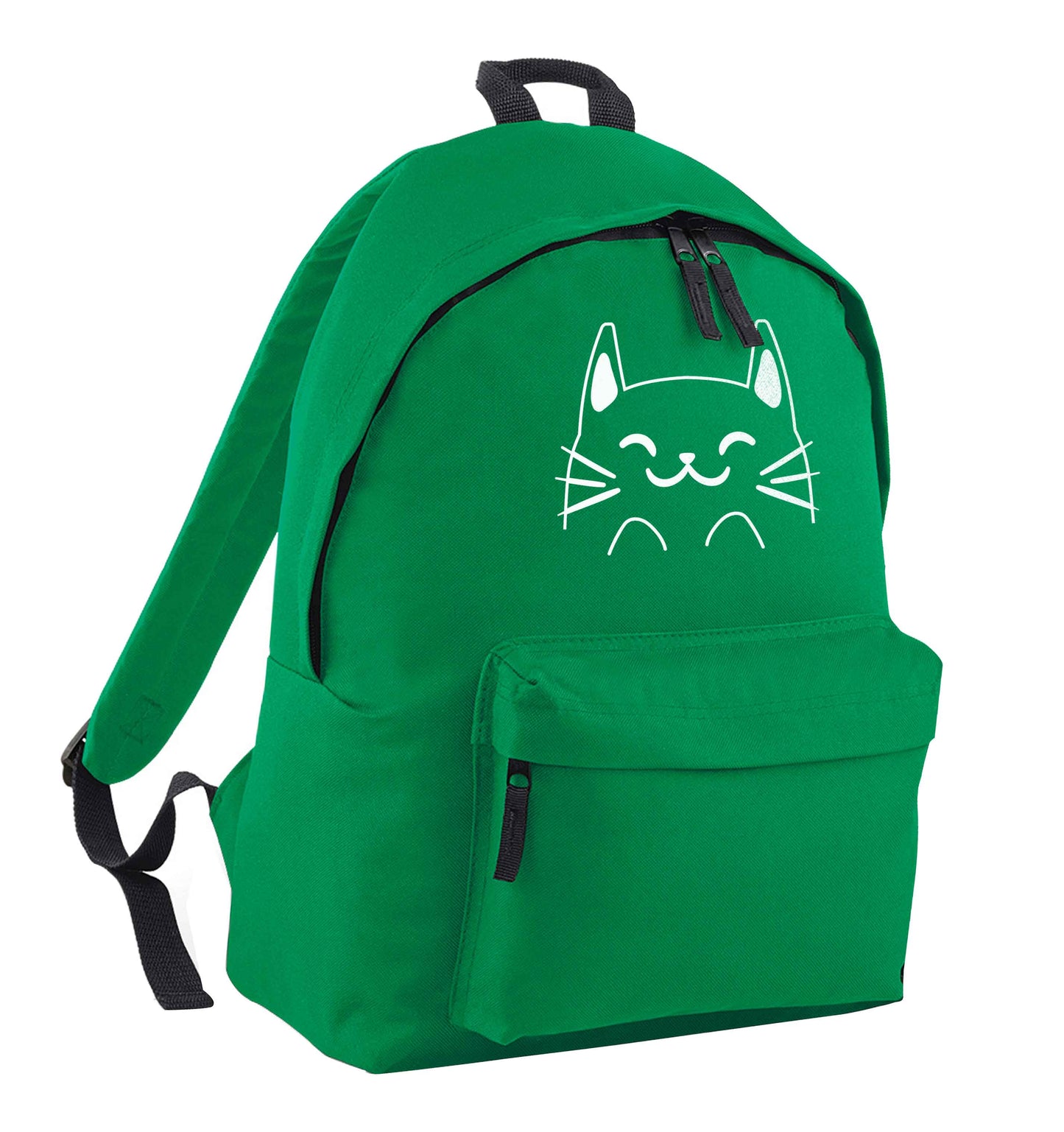 Cat illustration green adults backpack