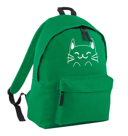 Cat illustration green adults backpack