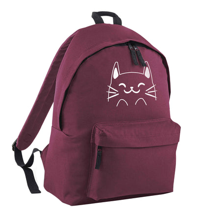 Cat illustration maroon adults backpack