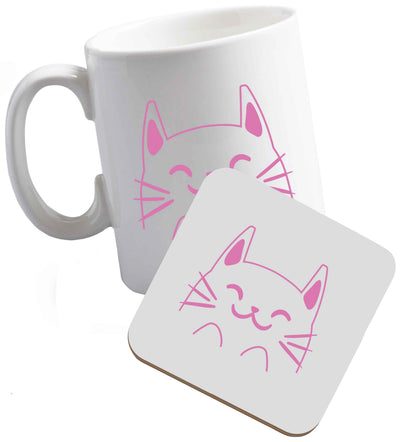 10 oz Tis The Season to Drink Whisky ceramic mug and coaster set right handed