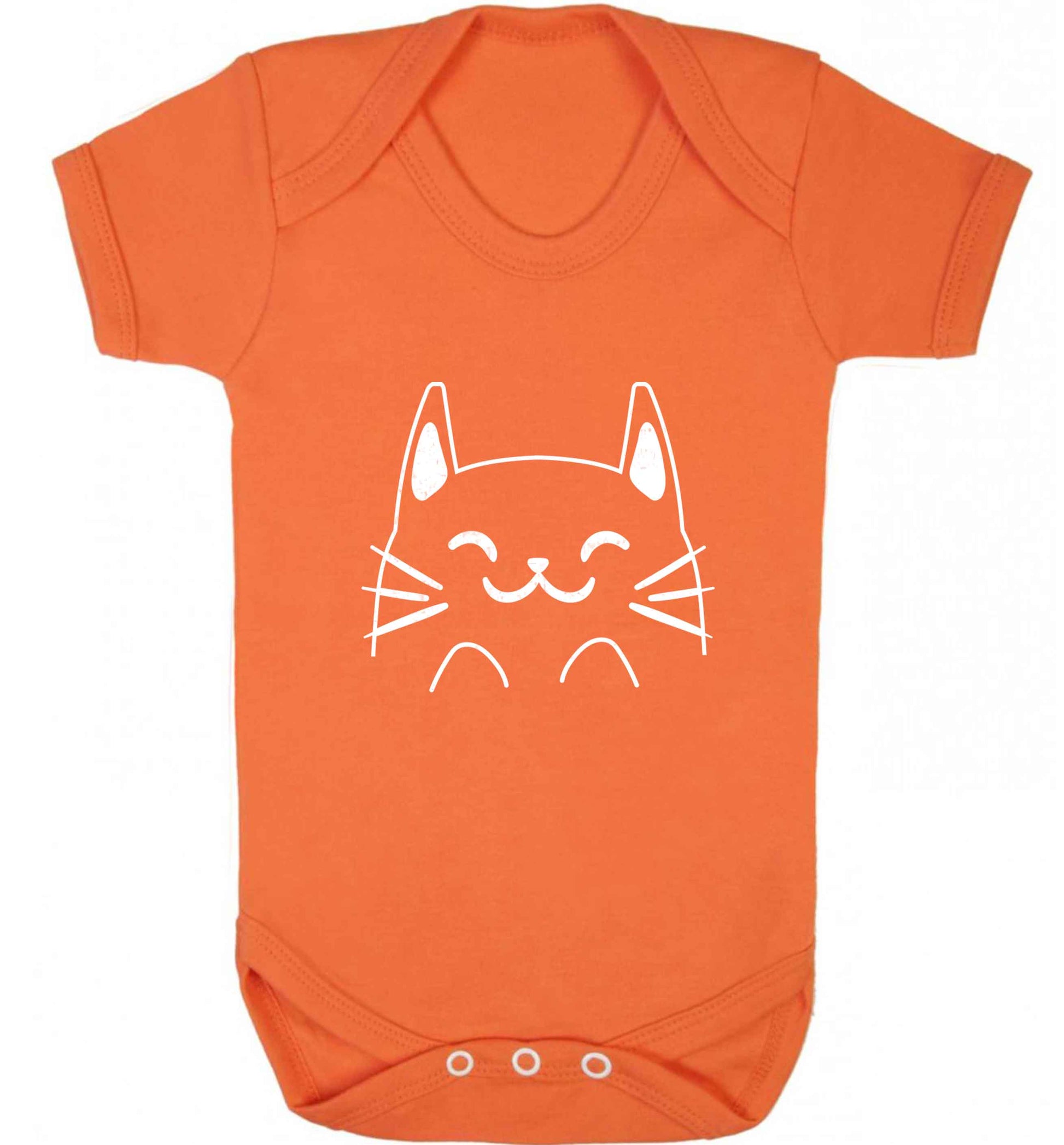 Cat illustration baby vest orange 18-24 months