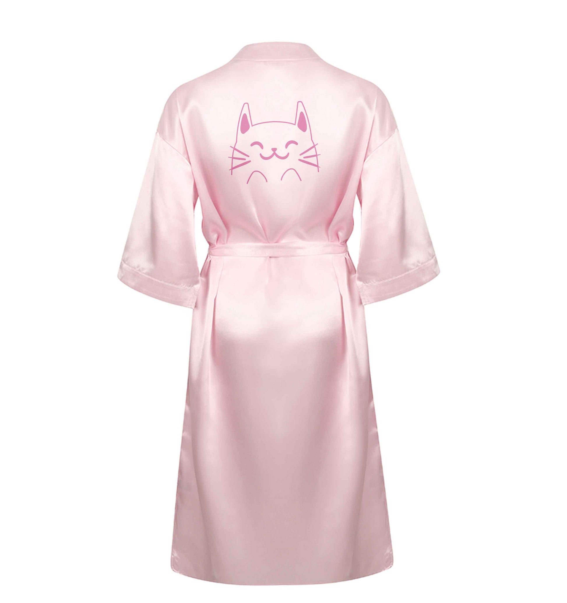 Cat illustration XL/XXL pink ladies dressing gown size 16/18