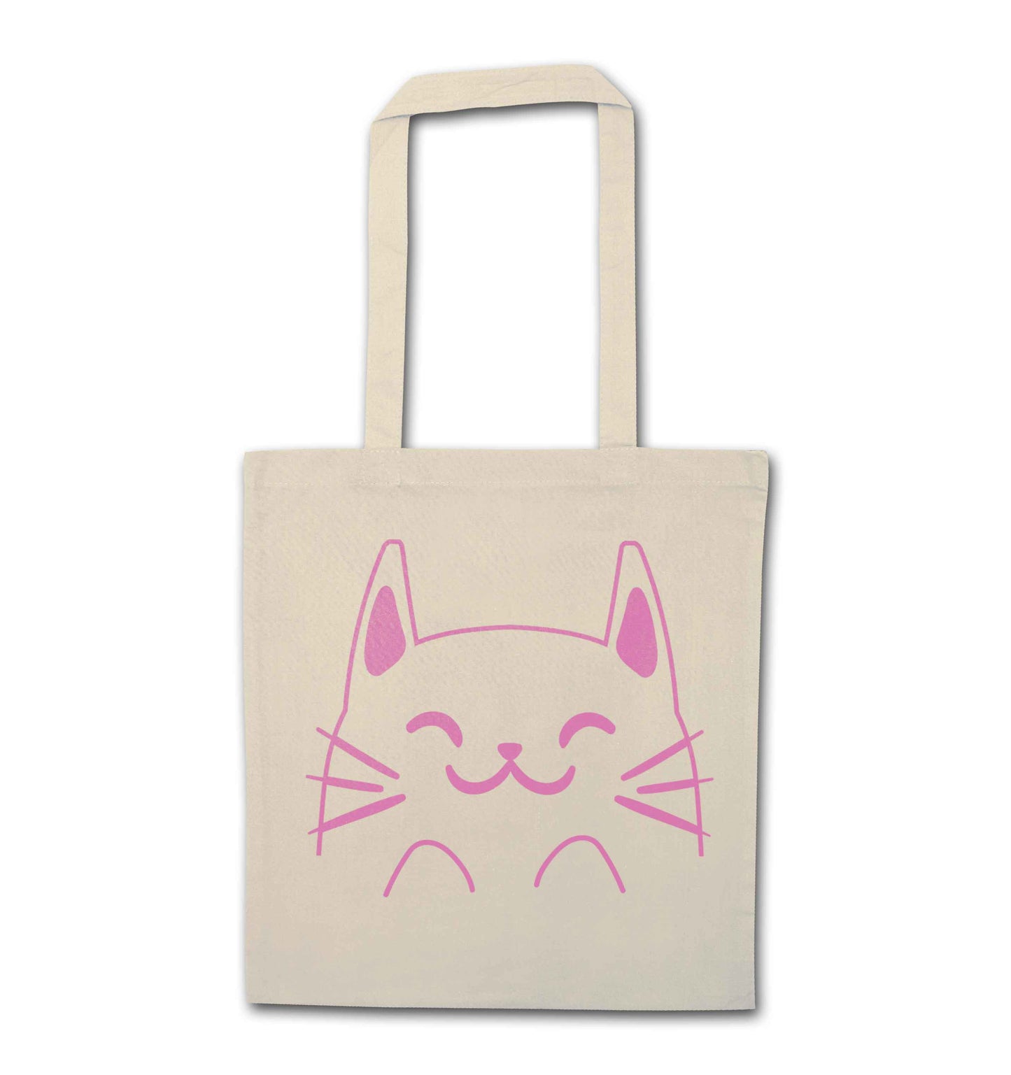 Cat illustration natural tote bag