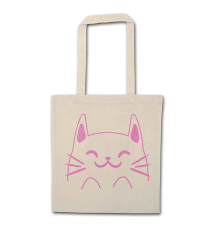 Cat illustration natural tote bag